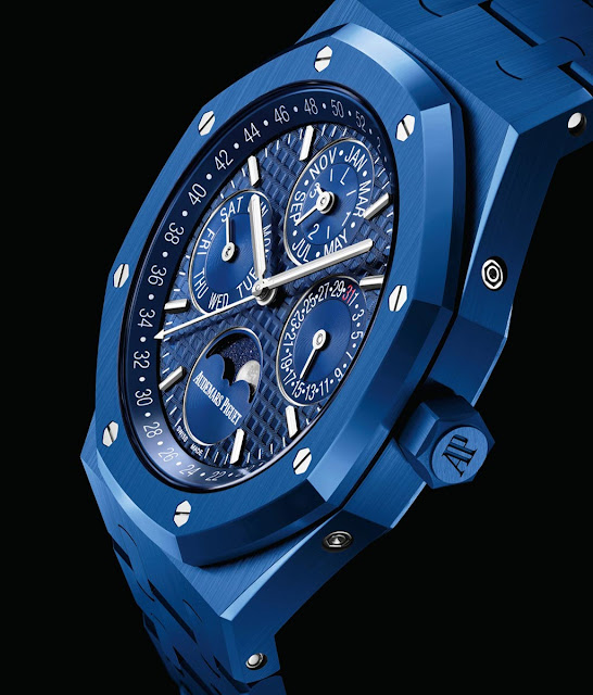 Imitacion Audemars Piguet Royal Oak Calendario Perpetuo Cerámica Azul