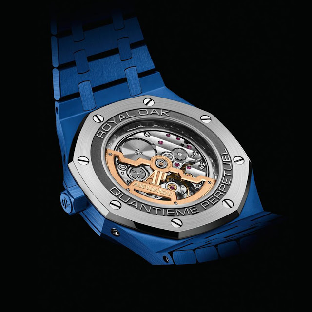 Imitacion Audemars Piguet Royal Oak Calendario Perpetuo Cerámica Azul