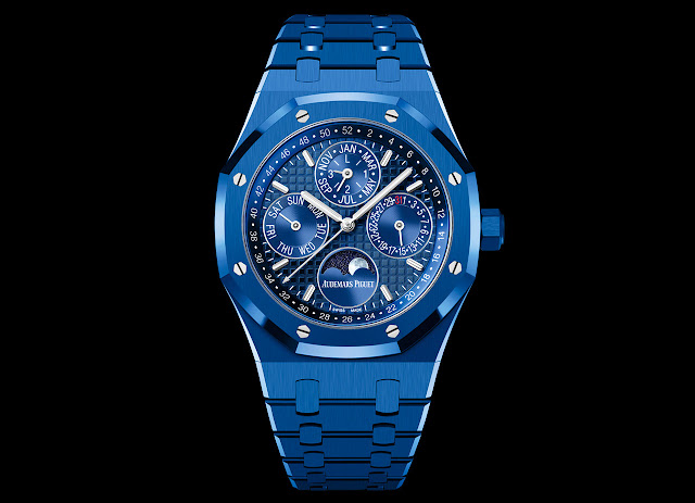 Imitacion Audemars Piguet Royal Oak Calendario Perpetuo Cerámica Azul